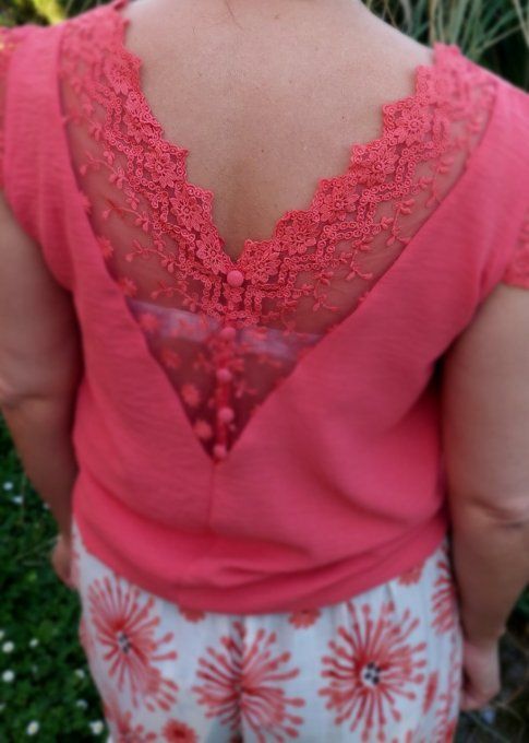 Blouse corail