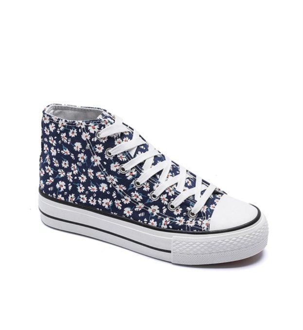 Baskets fleuries Marine