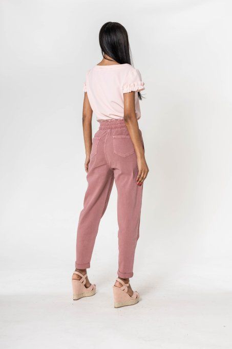 Pantalon vieux rose