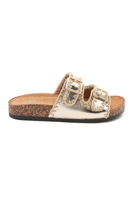 Mules dorées 
